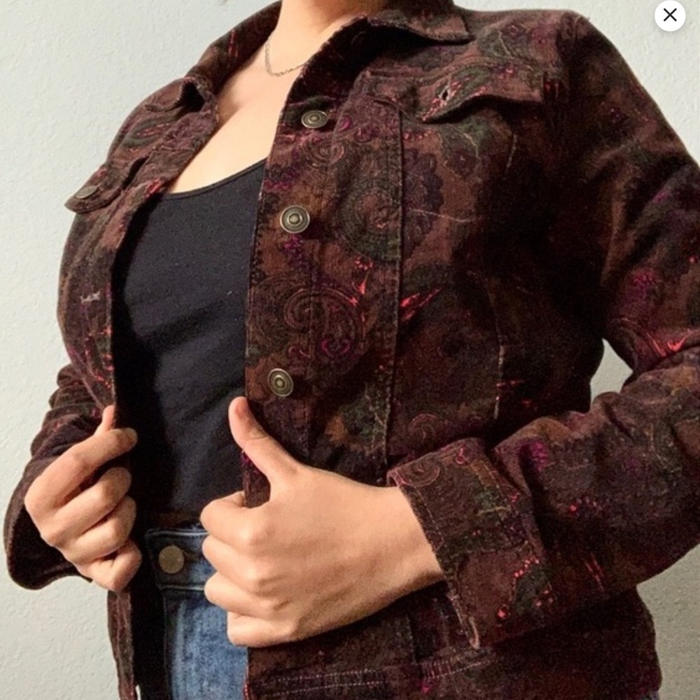 Corduroy Paisley Jacket by Chadwick’s of Boston Sz M